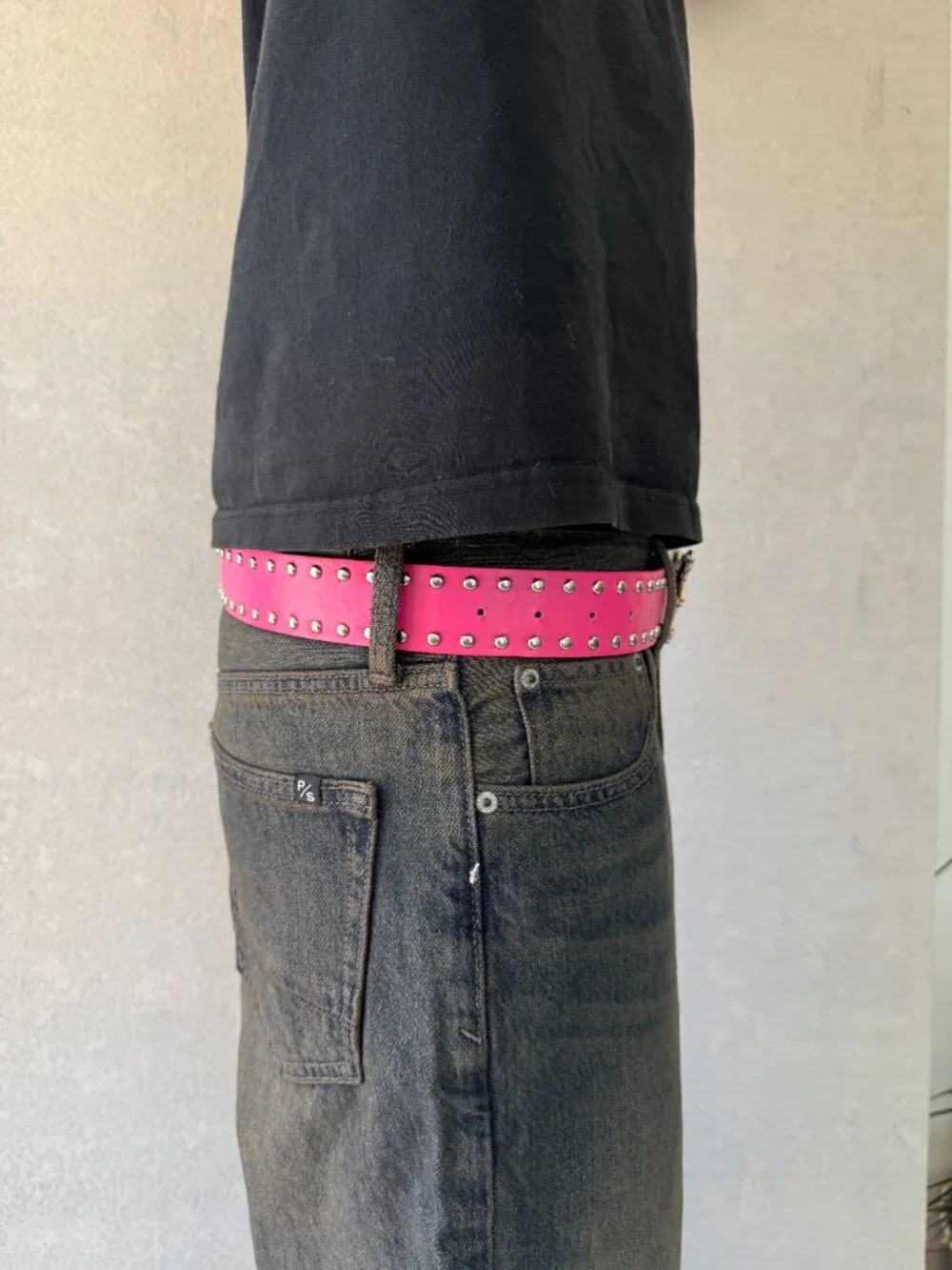 Fuchsia Pink Rhinestone Butterfly Western Belt